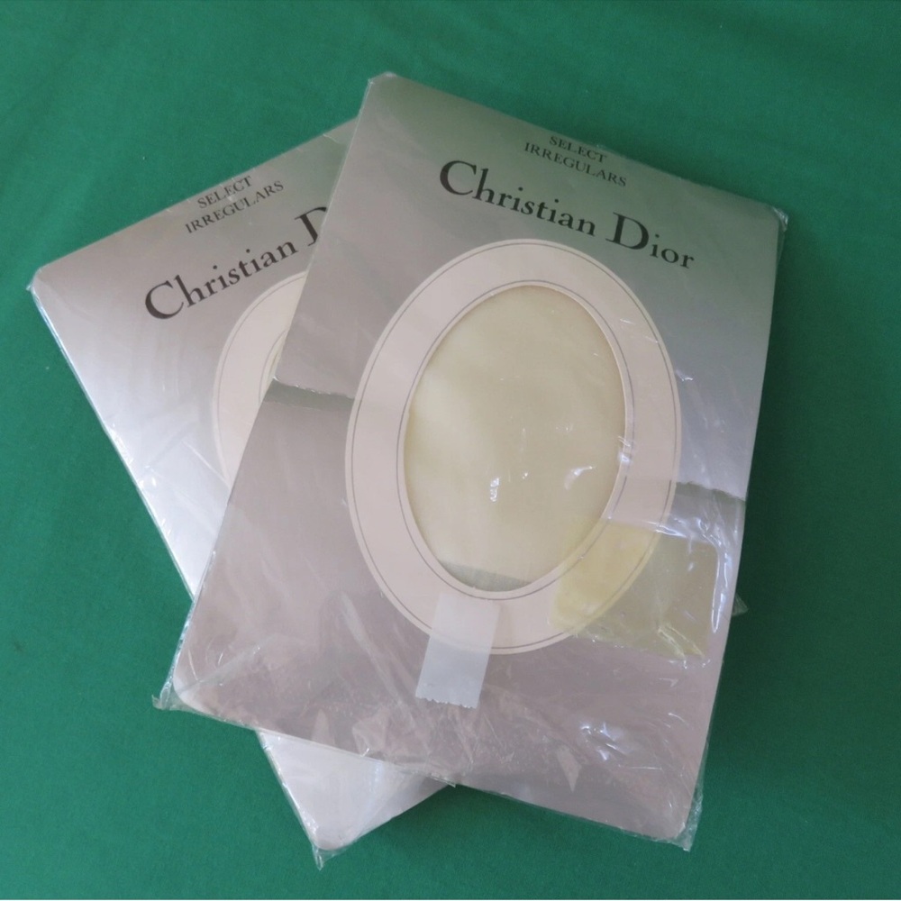 New Vintage Christian Dior Pantyhose Size 3 Ultra Sheer Alabaster 4443